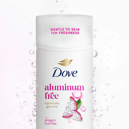 Dove Deodorant Stick Dragon Fruit Fizz - 72 Hour Odor Protection, Aluminum Free, 2.4 oz