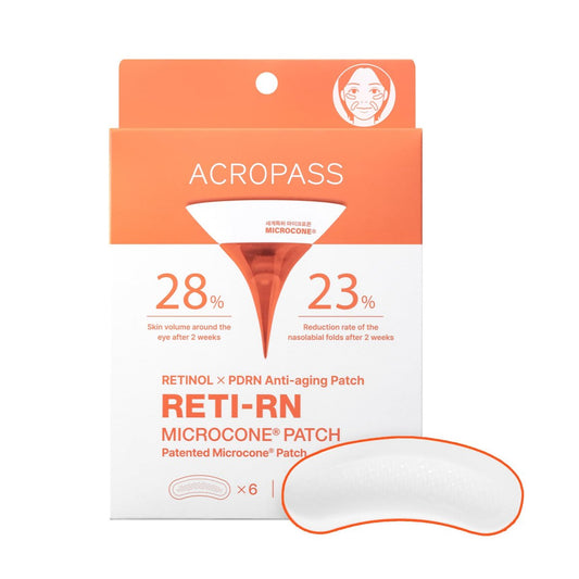 ACROPASS RETI-RN Microcone Wrinkle Patches – Deep Wrinkle Treatment with PDRN 10,000 ppm, Retinol, Hyaluronic Acid – Anti-Aging Slim Type, 6 Count Avelisse