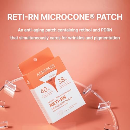 ACROPASS RETI-RN Microcone Wrinkle Patches – Deep Wrinkle Treatment with PDRN 10,000 ppm, Retinol, Hyaluronic Acid – Anti-Aging Slim Type, 6 Count Avelisse