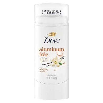 Dove Deodorant Stick Sparkling Vanilla - 72 Hour Odor Protection, Aluminum Free, 2.4 oz
