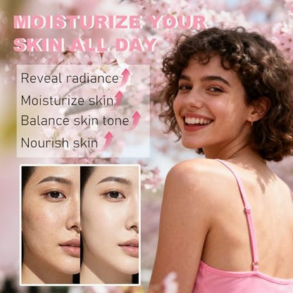 Sakura Skin Care Set - Christmas Birthday Gifts for Teen Girls, Skincare for Girls 10-12, Kids Skin Care Set Ages 8-12, Teens 10-12, Skin Care Kit for Women with Gua Sha (Blue, Travel Size) Avelisse