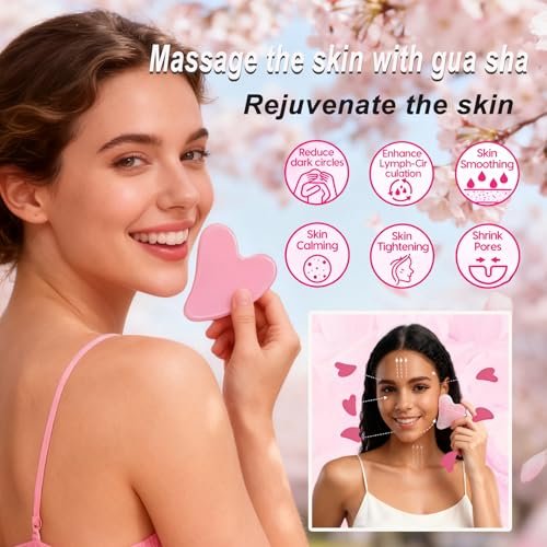 Sakura Skin Care Set - Christmas Birthday Gifts for Teen Girls, Skincare for Girls 10-12, Kids Skin Care Set Ages 8-12, Teens 10-12, Skin Care Kit for Women with Gua Sha (Blue, Travel Size) Avelisse