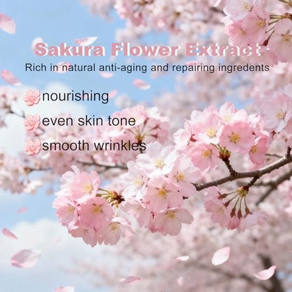 Sakura Skin Care Set - Christmas Birthday Gifts for Teen Girls, Skincare for Girls 10-12, Kids Skin Care Set Ages 8-12, Teens 10-12, Skin Care Kit for Women with Gua Sha (Blue, Travel Size) Avelisse