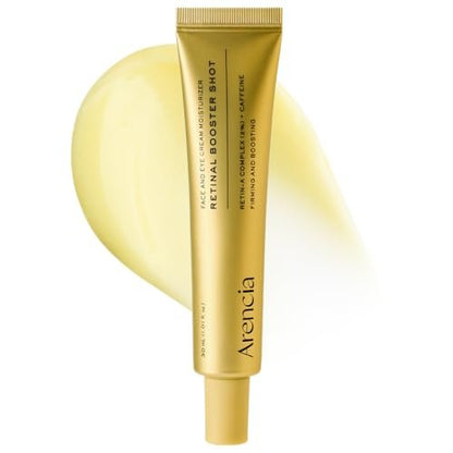 Arencia Retinal Booster Shot Serum - Firming Night Serum with Caffeine & Ectoin for Mature Skin, Pore Minimizing, Fine Lines & Wrinkles, Korean Skincare 30ml