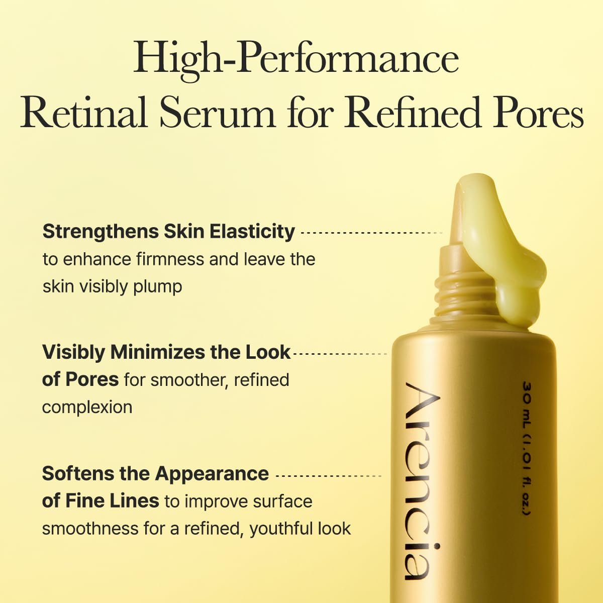 Arencia Retinal Booster Shot Serum - Firming Night Serum with Caffeine & Ectoin for Mature Skin, Pore Minimizing, Fine Lines & Wrinkles, Korean Skincare 30ml - görsel 7