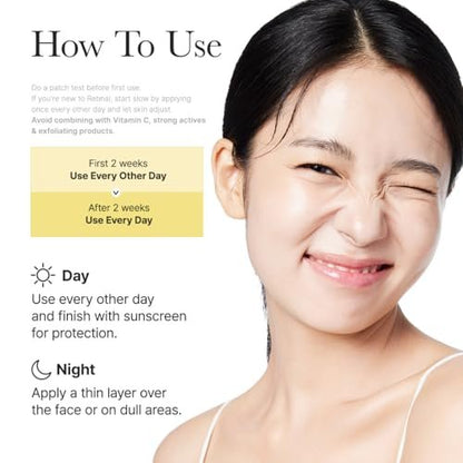 Arencia Retinal Booster Shot Serum - Firming Night Serum with Caffeine & Ectoin for Mature Skin, Pore Minimizing, Fine Lines & Wrinkles, Korean Skincare 30ml