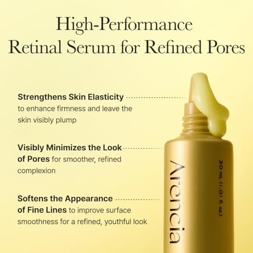 Arencia Retinal Booster Shot Serum - Firming Night Serum with Caffeine & Ectoin for Mature Skin, Pore Minimizing, Fine Lines & Wrinkles, Korean Skincare 30ml - görsel 8