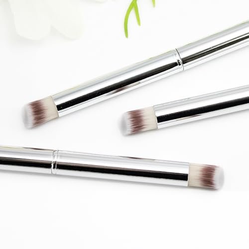 Aridito 3-Piece Nail Art Gradient Brush Set - Silver Metal Handle, Soft Firm Bristles for Chrome, Mica Powder & Aura Nails - No Shedding, Easy Clean DIY Tool - görsel 8