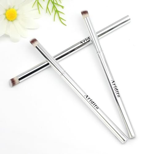 Aridito 3-Piece Nail Art Gradient Brush Set - Silver Metal Handle, Soft Firm Bristles for Chrome, Mica Powder & Aura Nails - No Shedding, Easy Clean DIY Tool - görsel 6