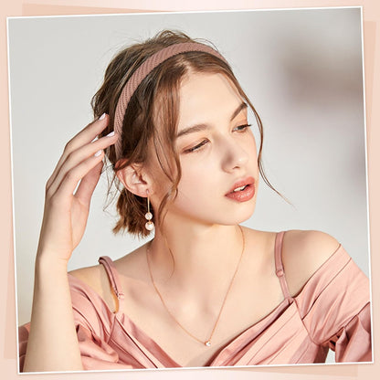 obeoby 6 Pack Trendy Headbands for Thicker Hair, Non Slip 0.6 Inch Thin Knitted Hairbands Assorted Colors for Girls Summer Dress Outfit