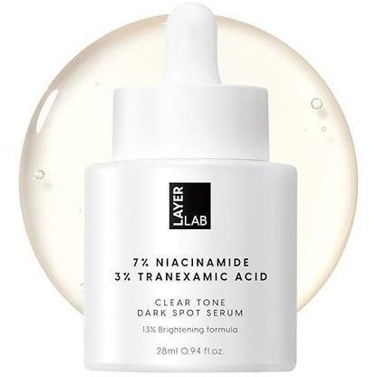 LAYERLAB Niacinamide 7% & Tranexamic Acid 3% Dark Spot Appearance Serum | 13% Radiance Complex Visibly Evens Skin Tone Look | Hydrating K-Beauty Skincare 0.94 fl.oz Avelisse