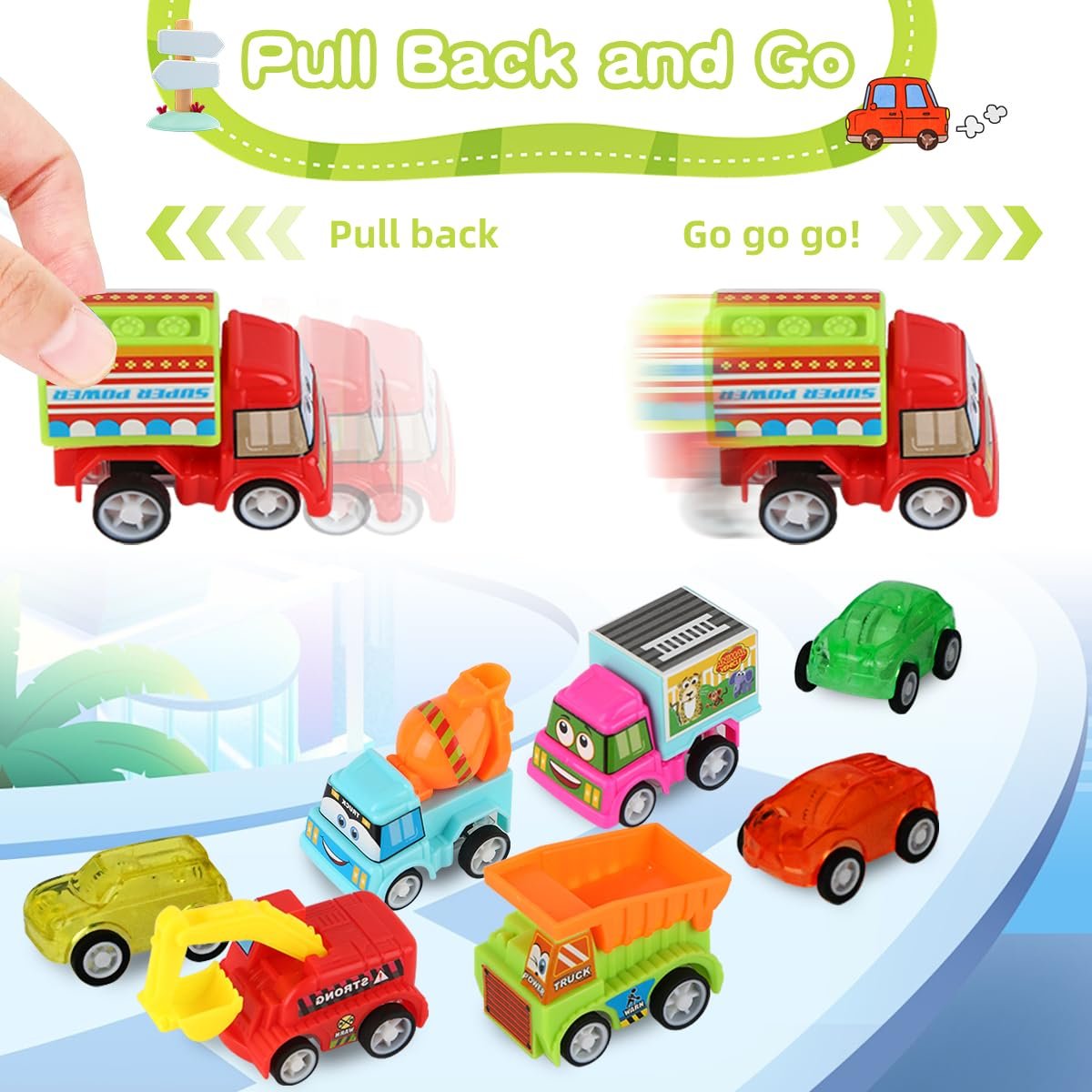 Bath Bombs for Kids with Surprise Toys Inside, 6 Pack Gift Set with Pull-Back Vehicles, Fun Bright Colors Bubble Bath, Car Bath Toys for Boys Girls Birthday Easter Basket Stuffers Avelisse