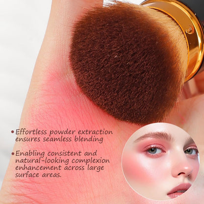 SEINGTOOM Retractable Kabuki Brush - Travel Foundation Makeup Brush with Cover - Portable Flawless for Liquid, Powder, Blush, Bronzer, Buffing - Black
