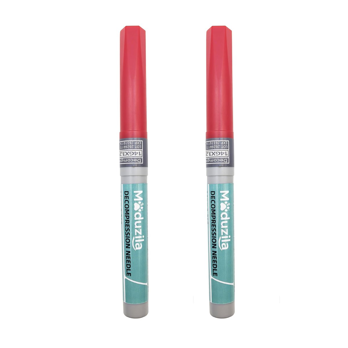 Moduzila Emergency Decompression Needles 14G – Lightweight First Aid Piercing Needles for Outdoor Exploration, Camping, Trekking (2-Pack) Avelisse