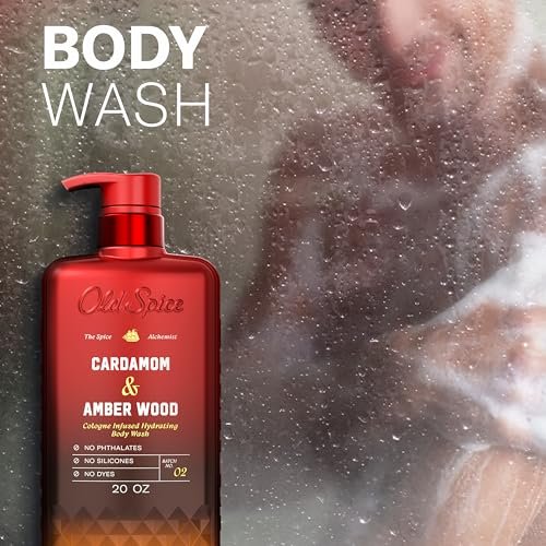 Old Spice Body Wash for Men, The Spice Alchemist Collection, 24/7 Cologne Infused Hydration, No Trade Off Formula, Cardamom + Amber Wood Scent, 20 oz - görsel 10