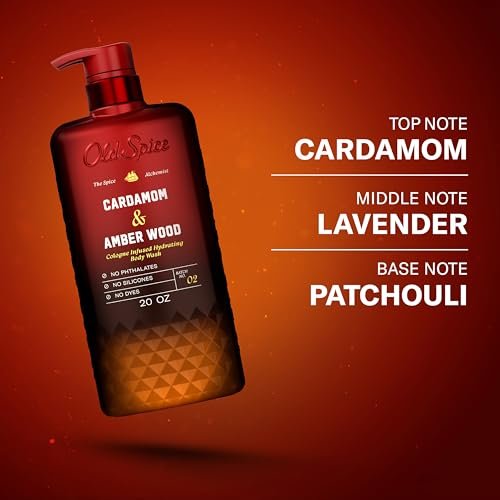 Old Spice Body Wash for Men, The Spice Alchemist Collection, 24/7 Cologne Infused Hydration, No Trade Off Formula, Cardamom + Amber Wood Scent, 20 oz - görsel 16