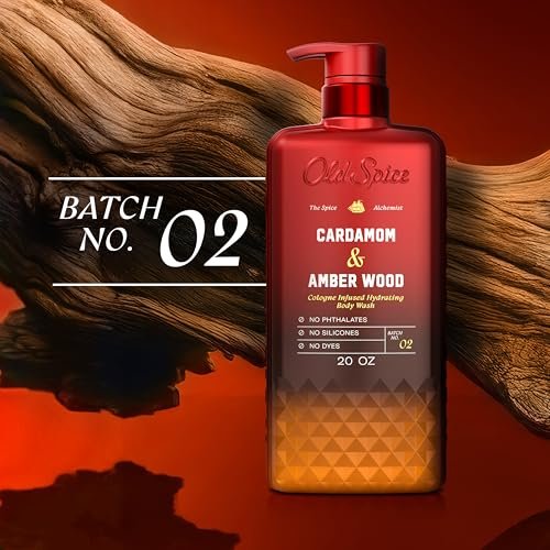 Old Spice Body Wash for Men, The Spice Alchemist Collection, 24/7 Cologne Infused Hydration, No Trade Off Formula, Cardamom + Amber Wood Scent, 20 oz - görsel 14