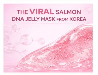 Salmon DNA Collagen Face Mask – Korean Hydrating & Firming Jelly Sheet Mask with Hyaluronic Acid – Anti-Aging, Brightening & Deep Moisture for Glowing Skin