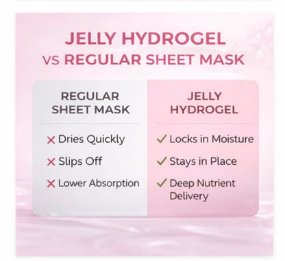 Salmon DNA Collagen Face Mask – Korean Hydrating & Firming Jelly Sheet Mask with Hyaluronic Acid – Anti-Aging, Brightening & Deep Moisture for Glowing Skin