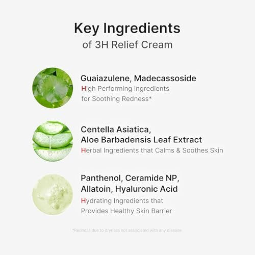 Medicube 3H Daily Relief Cream | Soothing Moisturizer for All Skin Types | Lightweight Daily Cream with Guaiazulene, Centella & Ceramide Avelisse