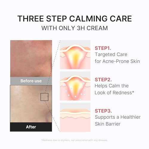 Medicube 3H Daily Relief Cream | Soothing Moisturizer for All Skin Types | Lightweight Daily Cream with Guaiazulene, Centella & Ceramide Avelisse