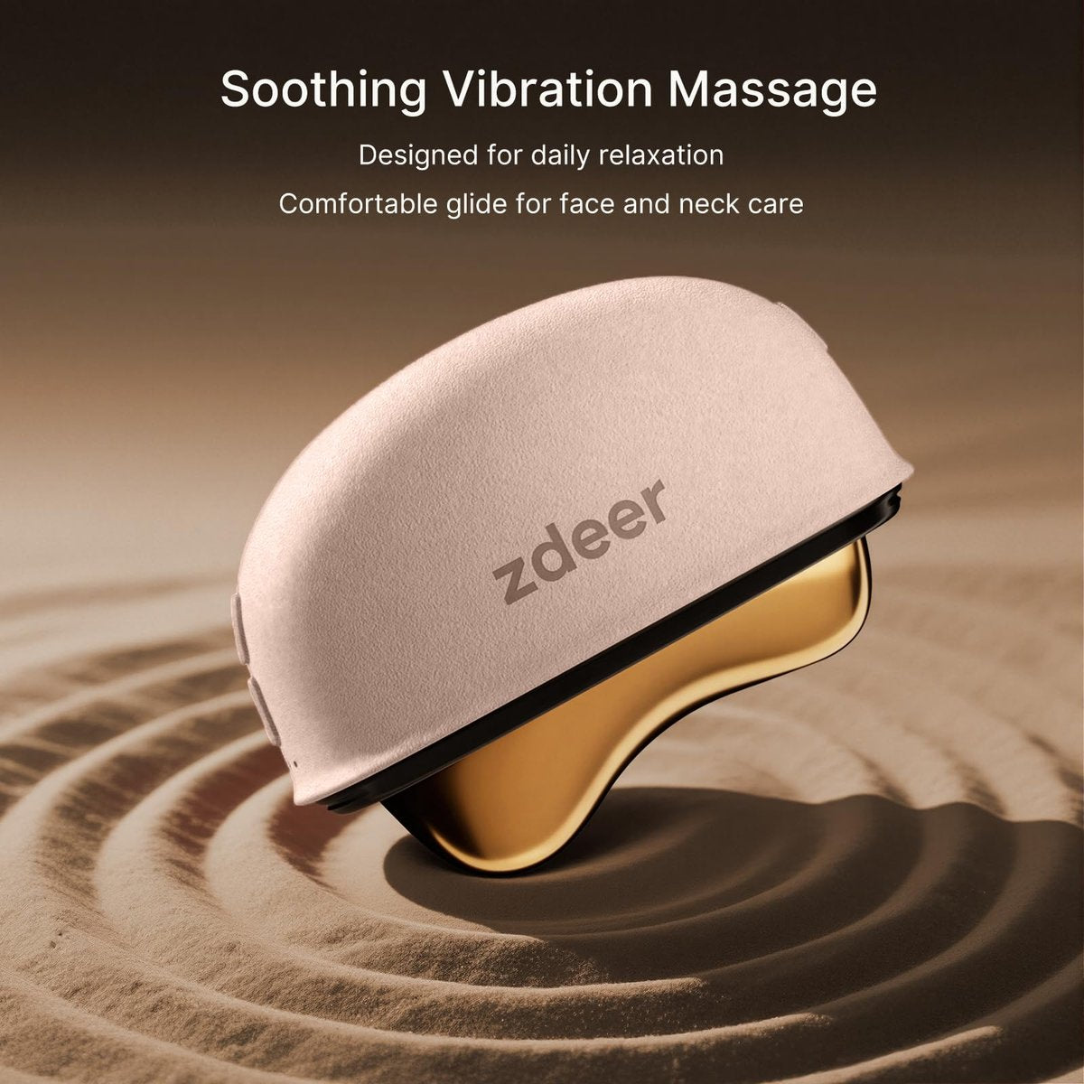ZDEER LED Red Light Therapy for Face & Neck Massager - Electric Gua Sha Brass Tool with Heat & Vibration for Firming, Sculpting & Skincare, Pink Avelisse