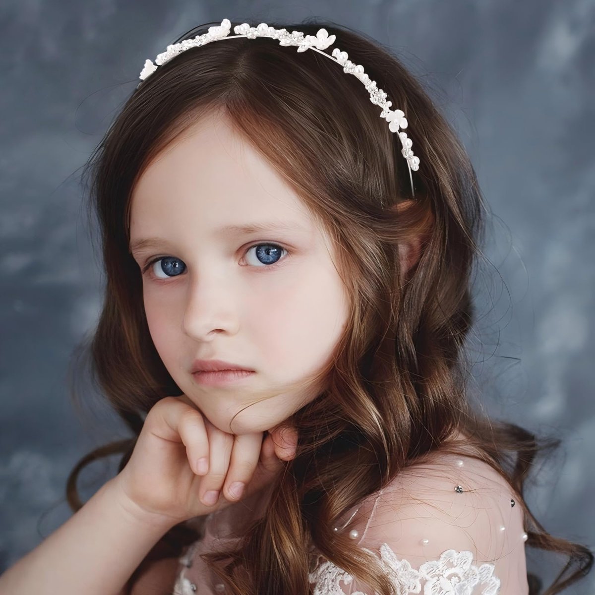 Hotalisona Wedding Bridal Headband Hair Accessories – Silver Rhinestone Bride Pearl Sparkly Handmade Leaves Flower Headband for Women (2-Pack) - görsel 7