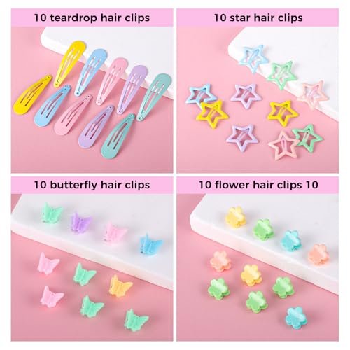 Colorful Rubber Bands Set - 2020Pcs Elastic Hair Ties with 5 Styling Tools & 40 Hair Clips for Girls, Women, and Mom - Obeoby - görsel 8