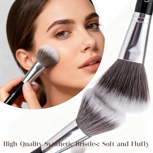 Angled Blush Brush, Bronzer Brush, Contour Brush for Makeup – Soft Dense Bristles, Vegan & Cruelty-Free, Ideal for Liquid, Cream & Powder Cosmetics - görsel 18
