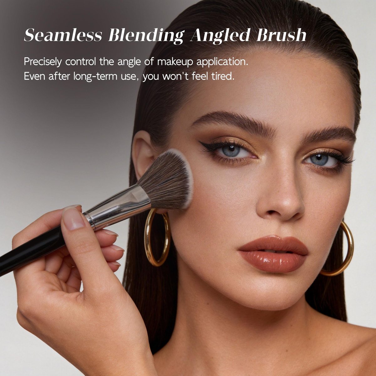 Angled Blush Brush, Bronzer Brush, Contour Brush for Makeup – Soft Dense Bristles, Vegan & Cruelty-Free, Ideal for Liquid, Cream & Powder Cosmetics - görsel 15
