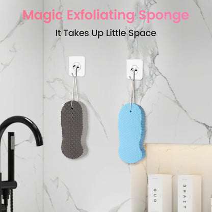 4 PCS Magic Exfoliating Bath Sponge – 3D Super Soft Body Scrubber for Dead Skin Removal, Reusable & Skin Friendly for Men & Women