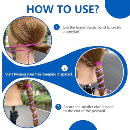 5-Pack Rip Hair Tie – Colorful Elastic Beach Hair Wraps for Women & Girls, Tangle-Free Ponytail Holders for Surfing, Running, Exercising (25 Inches) Avelisse