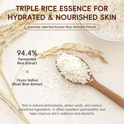 Rice Skincare Set for Teen Girl Gifts Birthday - Hydrating Skin Care Routine Kit for Teens 10-12 - Facial Kit with Cleanser & Serum - EONFAVE Avelisse