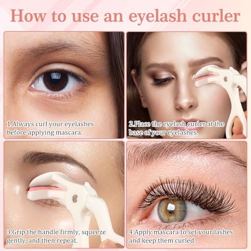 LXUEJIE 2 Style Eyelash Curlers - Plastic Cute Small Eyelash Curler, No Pinch or Pull, Professional Makeup Tool for Long Lasting Lashes (White) Avelisse