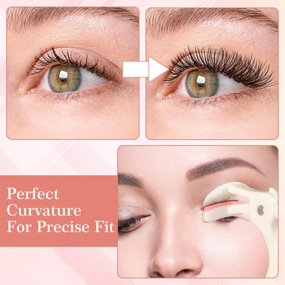 LXUEJIE 2 Style Eyelash Curlers - Plastic Cute Small Eyelash Curler, No Pinch or Pull, Professional Makeup Tool for Long Lasting Lashes (White) Avelisse