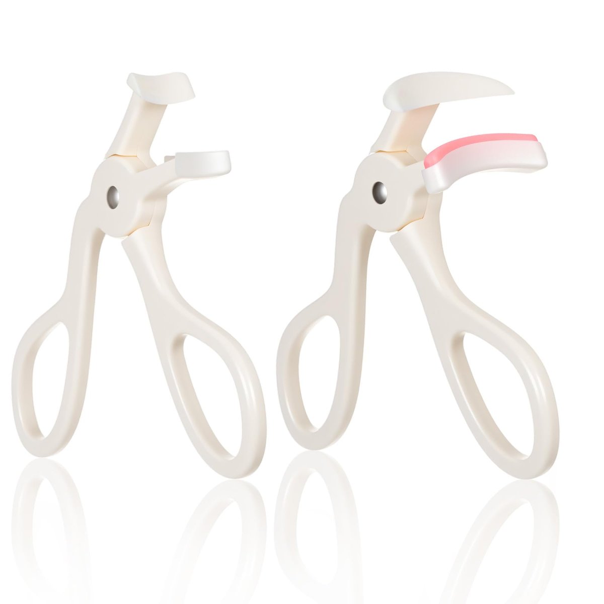 LXUEJIE 2 Style Eyelash Curlers - Plastic Cute Small Eyelash Curler, No Pinch or Pull, Professional Makeup Tool for Long Lasting Lashes (White) Avelisse