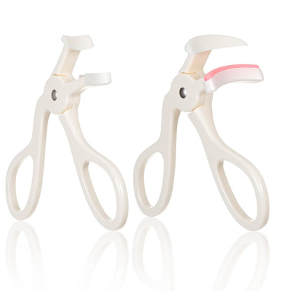 LXUEJIE 2 Style Eyelash Curlers - Plastic Cute Small Eyelash Curler, No Pinch or Pull, Professional Makeup Tool for Long Lasting Lashes (White) Avelisse