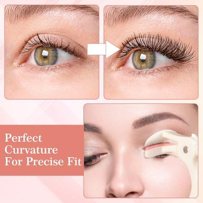 LXUEJIE 2 Style Eyelash Curlers - Plastic Cute Small Eyelash Curler, No Pinch or Pull, Professional Makeup Tool for Long Lasting Lashes (White) Avelisse
