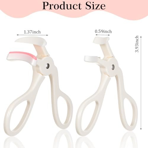 LXUEJIE 2 Style Eyelash Curlers - Plastic Cute Small Eyelash Curler, No Pinch or Pull, Professional Makeup Tool for Long Lasting Lashes (White) Avelisse