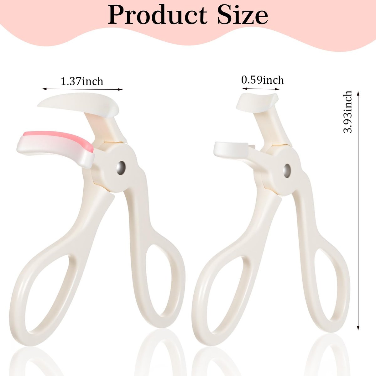 LXUEJIE 2 Style Eyelash Curlers - Plastic Cute Small Eyelash Curler, No Pinch or Pull, Professional Makeup Tool for Long Lasting Lashes (White) Avelisse