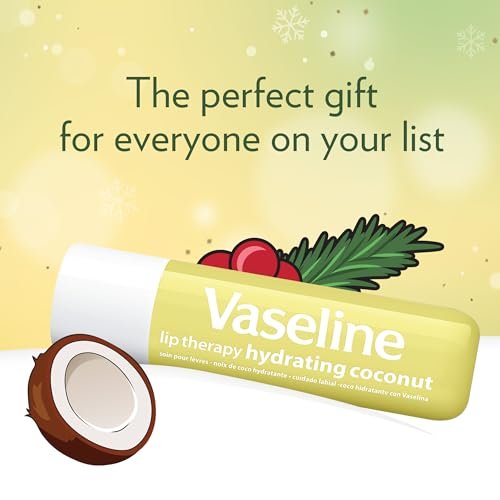 Vaseline Lip Therapy Holiday Edition Coconut Macaroon - 2 Pack with 4 Sticks, 0.16 oz Each, Refreshing Hydration with Petroleum Jelly - görsel 8
