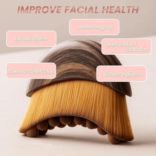Lymphatic Contour Face Brush for Drainage & Sculpting – PBT Bristles, Chin & Jawline, Fatigue Relief (1 Pack) - görsel 8