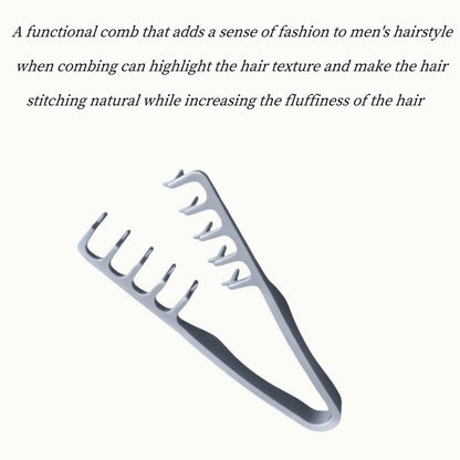 FUPUAII Voluminous Wide-Toothed Hair Comb for Men – Fluffy Texture, ABS Plastic with Textured Grip