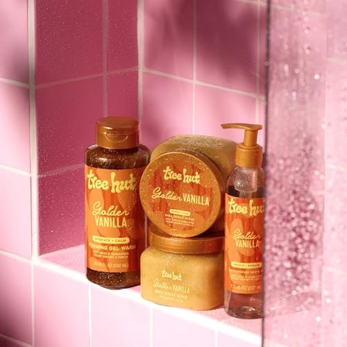 Tree Hut Golden Vanilla Foaming Gel Wash - Hydrating Body Wash with Shea Butter & Natural Oils, 18 oz - görsel 9