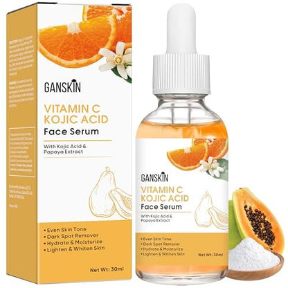 Kojic Acid Serum & Turmeric Soap Bundle – Dark Spot Corrector for Face & Body, Natural Skin Brightening Treatment