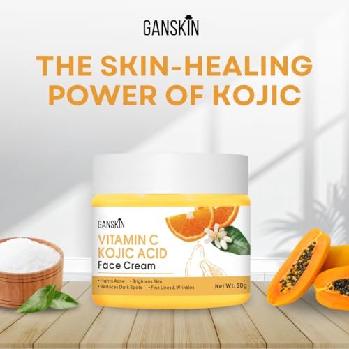Ganskin Kojic Acid Cream – Brightening Face and Body Moisturizer for Dark Spots and Uneven Tone, 1.67 oz - görsel 4