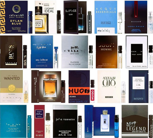 GHBB Men’s Cologne Sample Discovery Set – 8-Piece Designer Luxury Fragrance Mini Vial Sampler | Random Assortment Travel Gift Pack for Husband, Dad, Boyfriend Avelisse