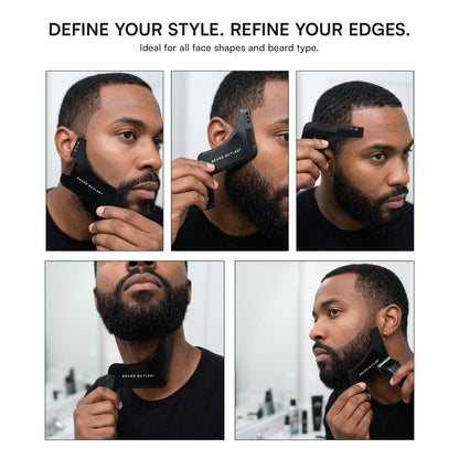 Beard Butler® ‘The Original’ Beard Shape Up Tool for Men – Precision Beard Template & Lineup Tool – Achieve Sharp Edges, Clean Lines & Perfect Symmetry – Shaping Guide for Jawline & Neckline