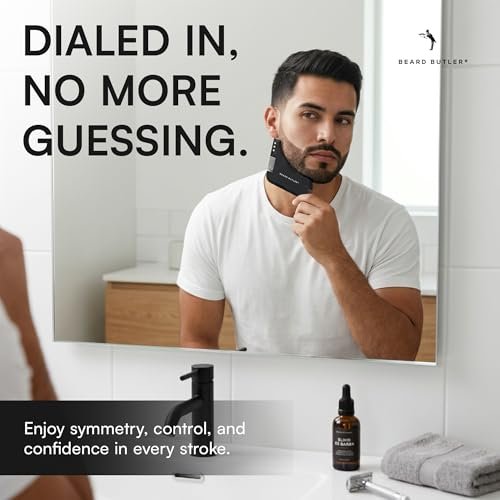 Beard Butler® ‘The Original’ Beard Shape Up Tool for Men – Precision Beard Template & Lineup Tool – Achieve Sharp Edges, Clean Lines & Perfect Symmetry – Shaping Guide for Jawline & Neckline - görsel 6