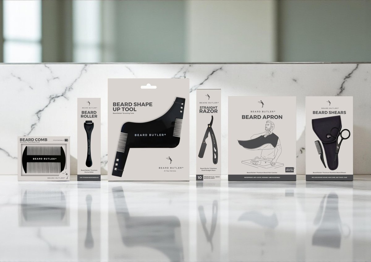 Beard Butler® ‘The Original’ Beard Shape Up Tool for Men – Precision Beard Template & Lineup Tool – Achieve Sharp Edges, Clean Lines & Perfect Symmetry – Shaping Guide for Jawline & Neckline - görsel 13